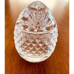 Vintage French Crystal Paperweight Cut Glass Desk Decor Marked France
